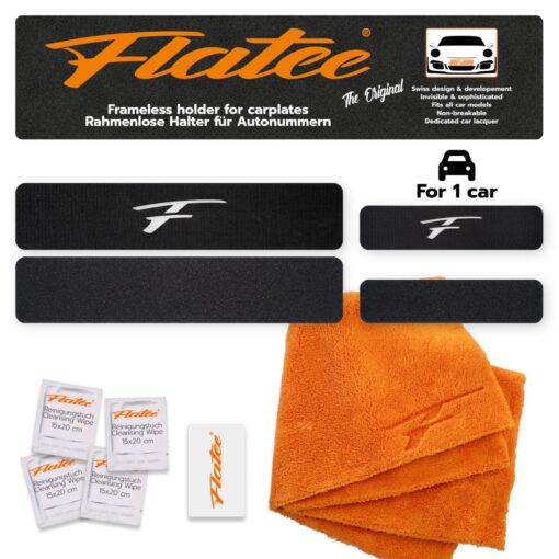 Flatee ORIGINAL-Set für Schweizer Kontrollschilder Limited Edition