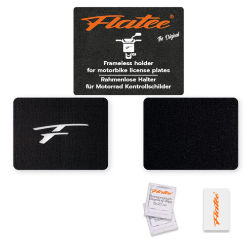 Flatee ORIGINAL-Set für Motorrad 13x17cm Schweizer Kontrollschilder