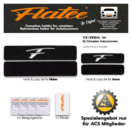 Flatee ORIGINAL-Set für 1 Auto - ACS Vorteil-Set