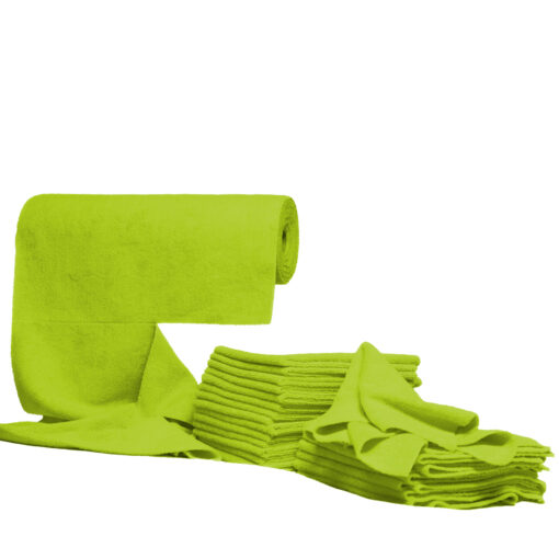 Flatee Tear-Off Roll 24 Mikrofasertücher auf der Rolle 40x40cm - 240gr/m2 - lime green – Bild 3