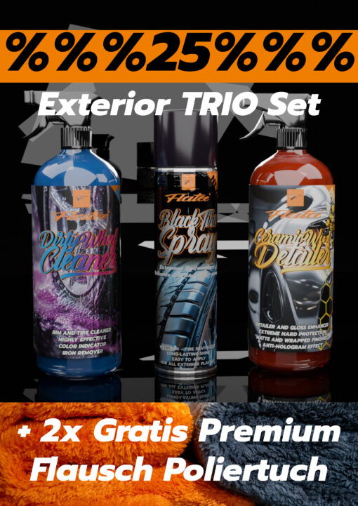 Limited - Flatee Exterior TRIO Set mit 2 x Gratis Premium Poliertuch – Bild 2